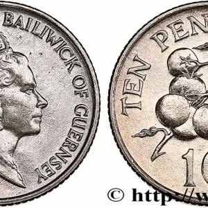 GUERNESEY 10 Pence Elisabeth II 1992 fwo_761112 Monde Solde