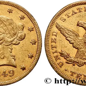 OR, PALLADIUM ET PLATINE INVESTISSEMENT 10 Dollars "Liberty" 1849 Philadelphie fwo_763810 Monde Pas Cher