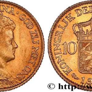 Offre Du Jour OR, PALLADIUM ET PLATINE INVESTISSEMENT 10 Gulden, 3e type Wilhelmina 1917 Utrecht fwo_765322 Monde