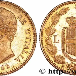 OR, PALLADIUM ET PLATINE INVESTISSEMENT 20 Lire Umberto Ier 1882 Rome fwo_765368 Monde Meilleure Qualité