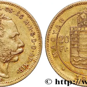 Acheter Direct OR, PALLADIUM ET PLATINE INVESTISSEMENT 20 Francs or ou 8 Forint, 1e type François-Joseph Ier 1876 Kremnitz fwo_769529 Monde