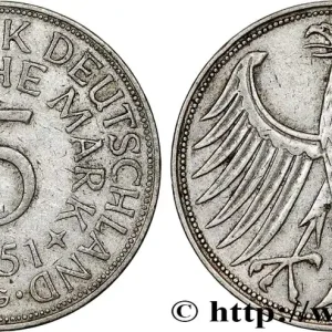 ALLEMAGNE 5 Mark aigle 1951 Karlsruhe fwo_769740 Monde Nouveauté