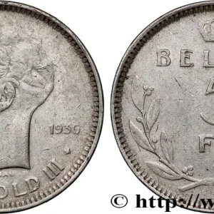 Nouvel Arrivage BELGIQUE 5 Frank (Franc) Léopold III 1936 fwo_770517 Monde