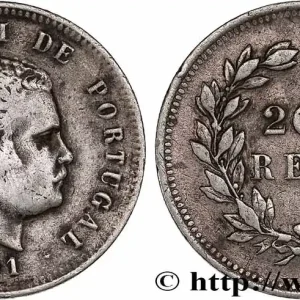 Solde PORTUGAL 200 Réis Charles Ier 1891 fwo_770519 Monde