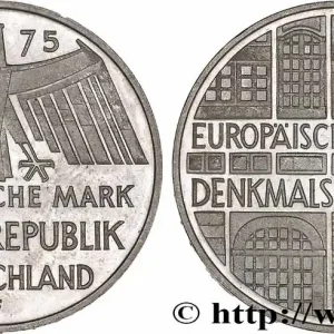 ALLEMAGNE 5 Mark Proof Année européenne du patrimoine 1975 Stuttgart - F fwo_770530 Monde Retour Gratuit