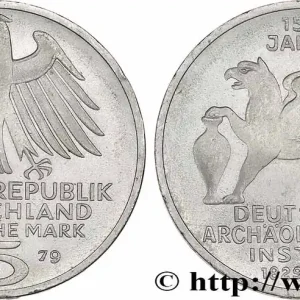 ALLEMAGNE 5 Mark 150e anniversaire de l’Institut Archéologique Allemand Proof 1979 Hambourg fwo_770542 Monde Artisanat