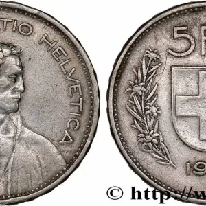 Top Qualité SUISSE 5 Francs Berger des alpes 1931 Berne fwo_770731 Monde