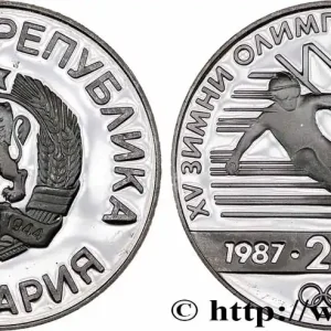BULGARIE 25 Leva Proof Jeux Olympiques de Calgary 1987 Sofia fwo_770754 Monde Livraison Mondiale