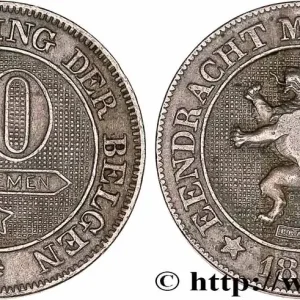 BELGIQUE 10 Centiemen (Centimes) lion légende flamande 1895 fwo_770832 Monde Promotion Saisonnière
