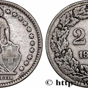 Top Qualité SUISSE 2 Francs Helvetia 1901 Berne - B fwo_747364 Monde