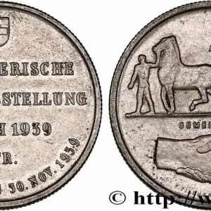 Exclusif SUISSE 5 Francs Exposition de Zurich 1939 Huguenin - Le Locle fwo_749381 Monde