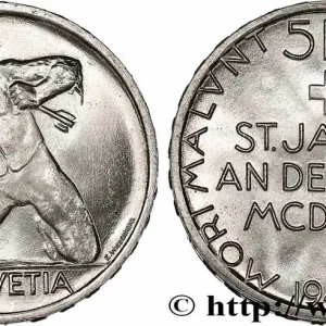 SUISSE 5 Francs 500e anniversaire de la Bataille de Saint-Jacques sur la Birse 1944 Berne fwo_749443 Monde Petit Prix