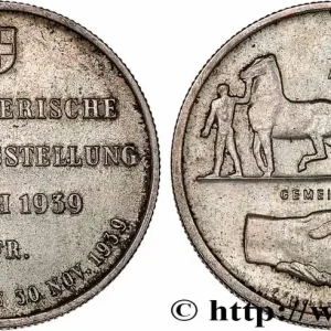 SUISSE 5 Francs Exposition de Zurich 1939 Huguenin - Le Locle fwo_749465 Monde Nouvelle Collection