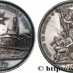 SUISSE 5 Francs, monnaie de Tir, Fribourg 1881 fwo_749507 Monde Pas Cher
