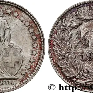 Soldes SUISSE 1/2 Franc Helvetia 1910 Berne fwo_771952 Monde