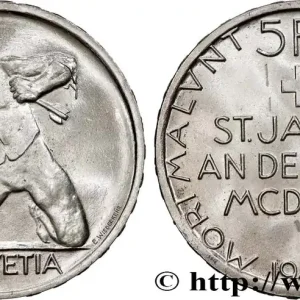 SUISSE 5 Francs 500e anniversaire de la Bataille de Saint-Jacques sur la Birse 1944 Berne fwo_771956 Monde Prix Choc