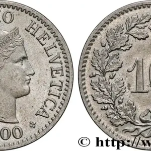 Populaire SUISSE 10 Centimes (Rappen) Helvetia 1900 Berne fwo_771973 Monde