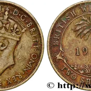 AFRIQUE OCCIDENTALE BRITANNIQUE 2 Shillings Georges VI 1938 Kings Norton - KN fwo_749115 Monde Soldes