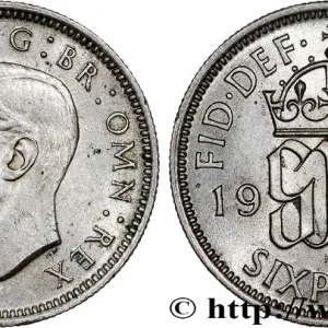 Premium ROYAUME-UNI 6 Pence Georges VI 1945 fwo_764377 Monde