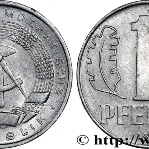 ALLEMAGNE RÉPUBLIQUE DÉMOCRATIQUE 1 Pfennig emblème de la RDA 1965 Berlin fwo_764850 Monde Commander Maintenant