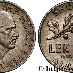 Garantie Incluse ALBANIE 0,05 Lek Victor-Emmanuel III 1940 Rome fwo_764870 Monde