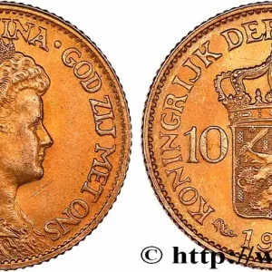OR, PALLADIUM ET PLATINE INVESTISSEMENT 10 Guldens or ou 10 Florins Wilhelmine 1912 Utrecht fwo_765317 Monde Bon Marché