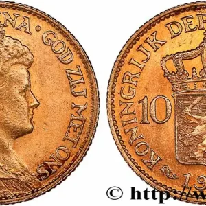Certifié OR, PALLADIUM ET PLATINE INVESTISSEMENT 10 Gulden, 3e type Wilhelmina 1917 Utrecht fwo_765323 Monde