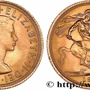 Fait Main OR, PALLADIUM ET PLATINE INVESTISSEMENT 1 Souverain Élisabeth II 1968 Londres fwo_765379 Monde