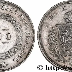 Soldes BRÉSIL - EMPIRE DU BRÉSIL - PIERRE II 500 Reis 1860 fwo_768719 Monde