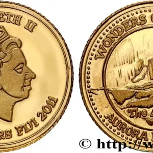 FIDJI 10 Dollar Proof Aurores Boréales 2011 fwo_768829 Monde Promotion Saisonnière