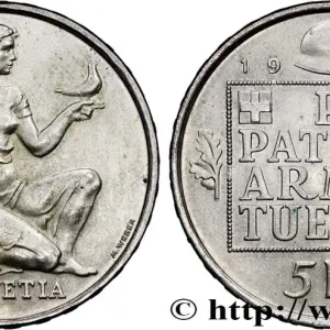 SUISSE 5 Francs fond pour l’armement 1936 Berne fwo_771953 Monde Dernier Modèle