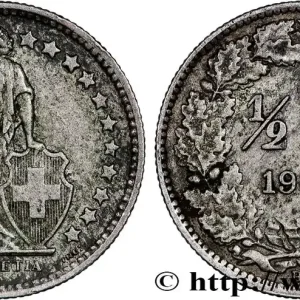 Artisanat SUISSE 1/2 Franc Helvetia 1960 Berne fwo_772106 Monde