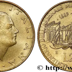 ITALIE 200 Lire Centenaire de l'arsenal militaire maritime de Tarente 1989 Rome fwo_772113 Monde Offre Exclusive