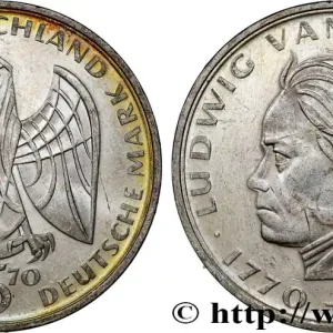 Livraison Mondiale ALLEMAGNE 5 Mark Proof 200e anniversaire de la naissance de Beethoven 1970 Stuttgart fwo_772115 Monde