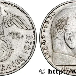 Promotion ALLEMAGNE 2 Reichsmark Maréchal Paul von Hindenburg 1939 Hambourg fwo_772590 Monde