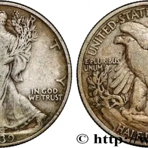 Promotion ÉTATS-UNIS D'AMÉRIQUE 1/2 Dollar Walking Liberty 1939 Philadelphie fwo_772593 Monde