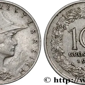 AUTRICHE 10 Groschen paysanne du Tyrol 1925 fwo_772719 Monde Artisanat