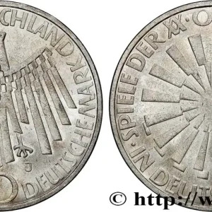 ALLEMAGNE 10 Mark XXe J.O. Munich / aigle type “IN DEUTSCHLAND” 1972 Hambourg fwo_772907 Monde Affaire À Saisir
