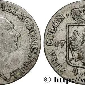 ALLEMAGNE - PRUSSE 1/6 Thaler (4 Groschen) Frédéric-Guillaume II roi de Prusse 1796 Berlin fwo_772953 Monde Quantité Limitée