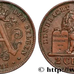 BELGIQUE 2 Centiemen (Centimes) Albert Ier légende flamande 1911 fwo_957645 Monde Achetez Aujourd’hui