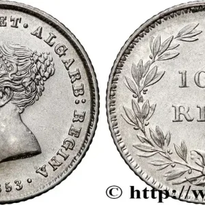 PORTUGAL - ROYAUME DE PORTUGAL - MARIE II 100 Réis 1853 fwo_774174 Monde Promotion Saisonnière