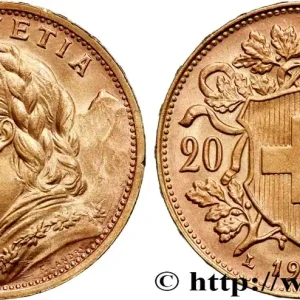 Acheter En Ligne OR, PALLADIUM ET PLATINE INVESTISSEMENT 20 Francs "Vreneli" 1935 Berne fwo_741019 Monde