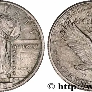 ÉTATS-UNIS D'AMÉRIQUE 1/4 Dollar Liberty 1918 Philadelphie fwo_762821 Monde Fait Main
