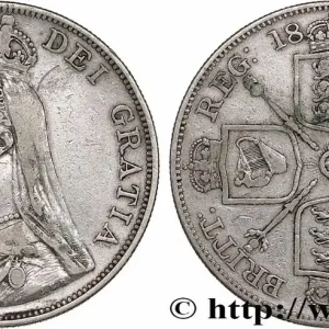 ROYAUME-UNI Double Florin Victoria buste du jubilé 1887 fwo_768364 Monde Vente Directe