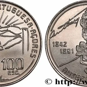 AÇORES 100 Escudos 100e anniversaire de la mort du poète Antero de Quental 1991 fwo_768370 Monde Livraison Express