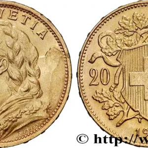 OR, PALLADIUM ET PLATINE INVESTISSEMENT 20 Francs or "Vreneli" 1927 Berne fwo_769571 Monde Édition Limitée