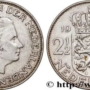 PAYS-BAS 2 1/2 Gulden Juliana 1961 Utrecht fwo_771222 Monde Nouvel Arrivage