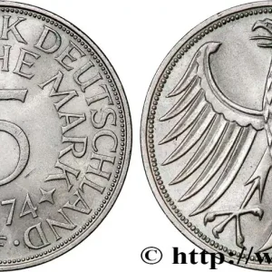ALLEMAGNE 5 Mark aigle 1974 Stuttgart fwo_774571 Monde Prix Cassé