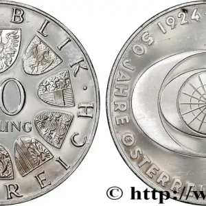 Soldes AUTRICHE 50 Schilling Proof 50e anniversaire de la télévision autrichienne 1974 fwo_774572 Monde