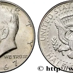 ÉTATS-UNIS D'AMÉRIQUE 1/2 Dollar Kennedy 1967 Philadelphie fwo_774677 Monde Petit Prix